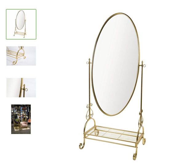 Welcome spogulis zelta krāsā